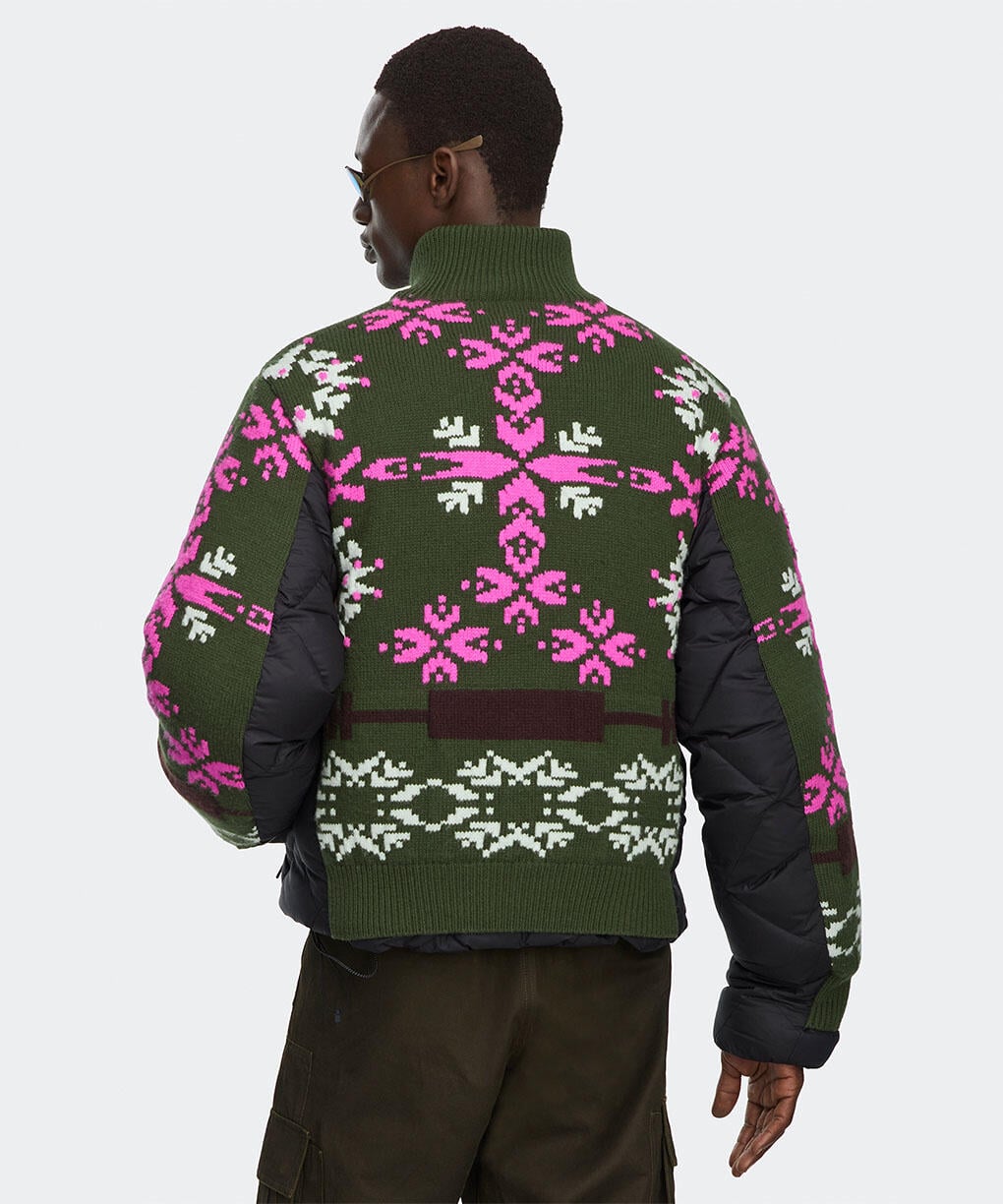 Moss Khaki/Orchid Print