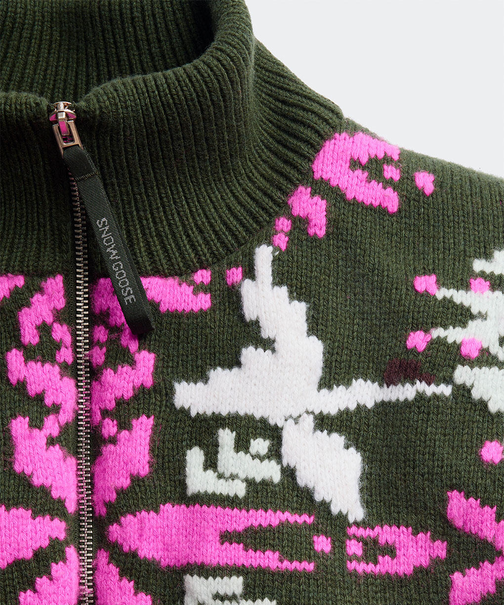 Moss Khaki/Orchid Print