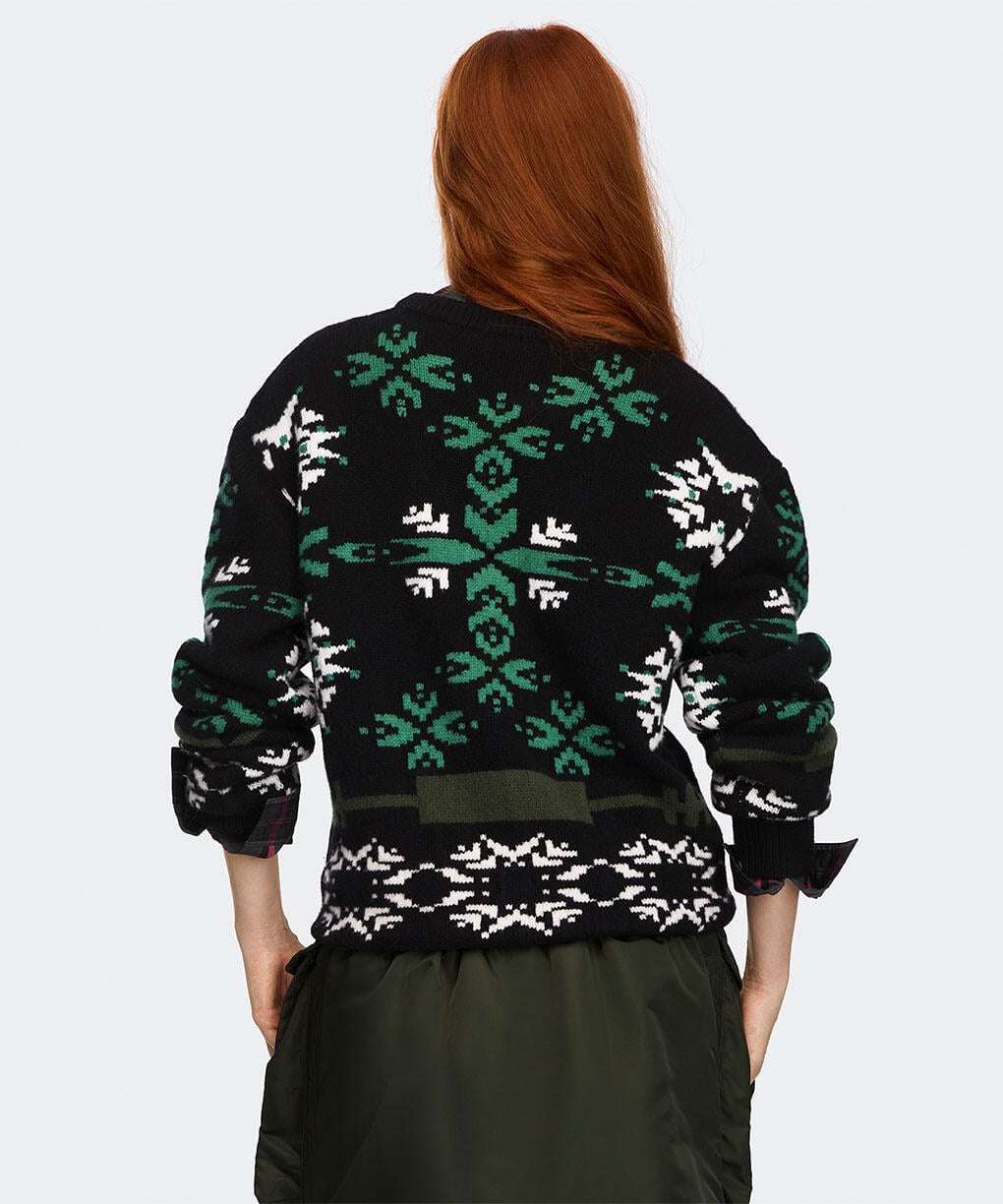 Black/Moss Khaki Print