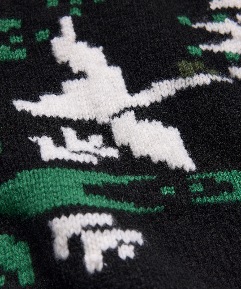Black/Moss Khaki Print