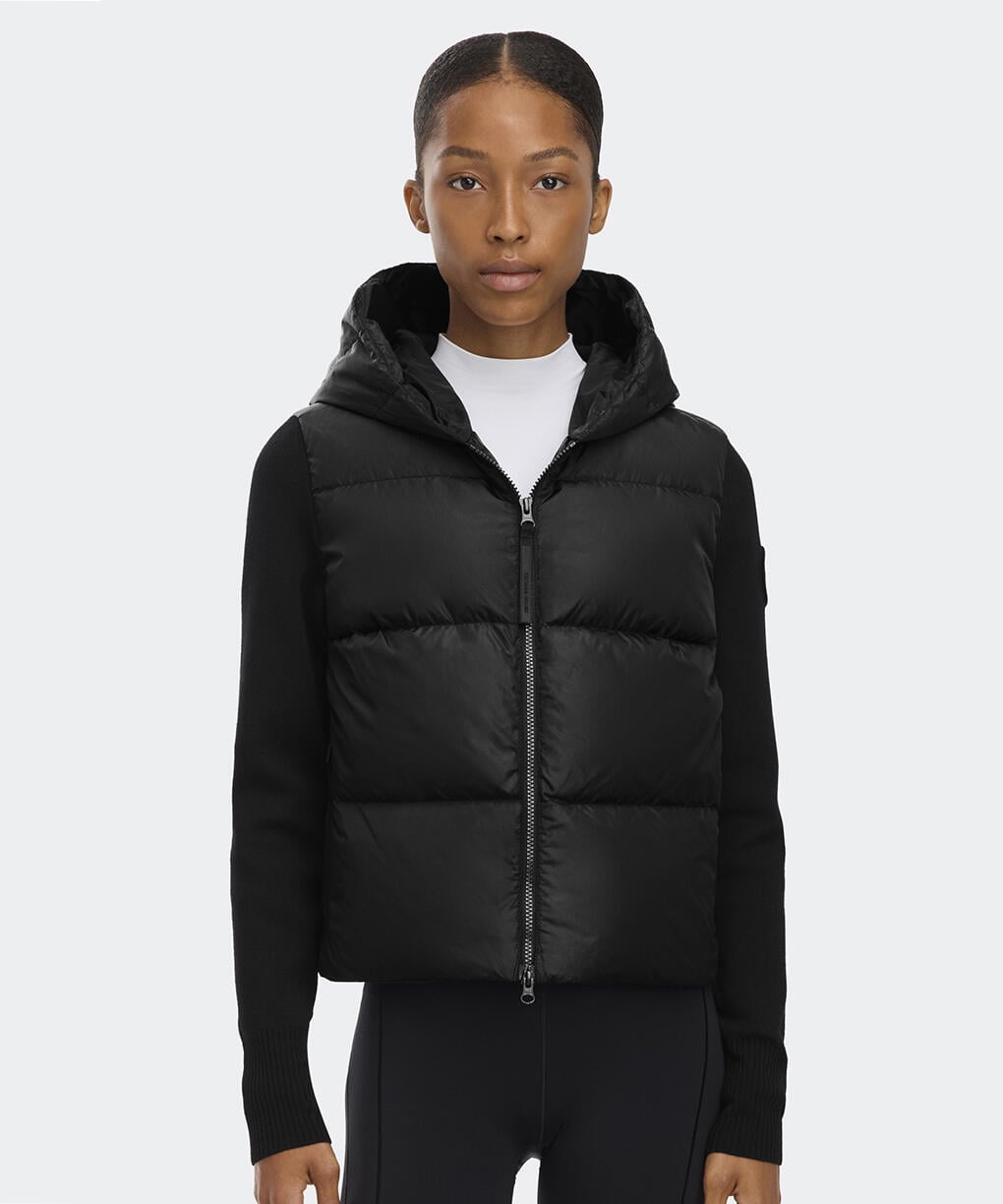 ハイブリッジ ワイド キルト ニット フーディー トーナルディスク