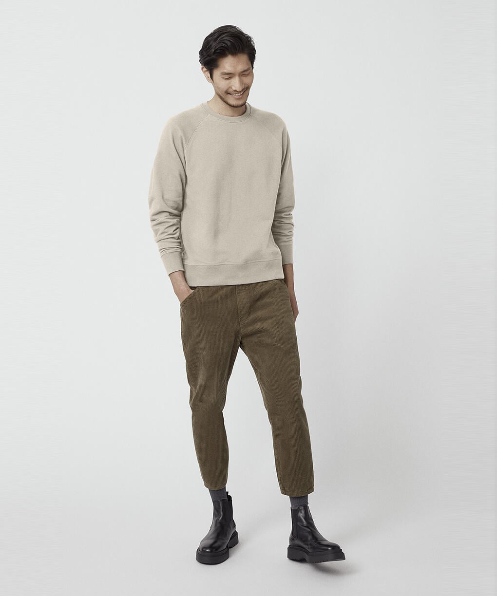 DEUXIEME CLASSE - GOLDEN GOOSE　JOURNEY CROPPED クルーネックニット　M GOLDEN M S REGULAR KNIT CREW NECK COTTON WITH LOGO（ニット