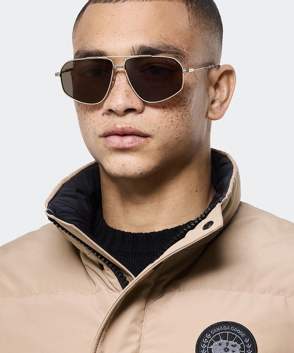 Matte Gold/Smoke Brown